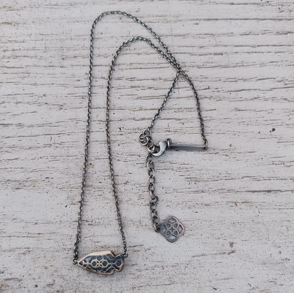 Kendra Scott Kasey Chocolate Druzy Arrowhead Necklace - Picture 8 of 11